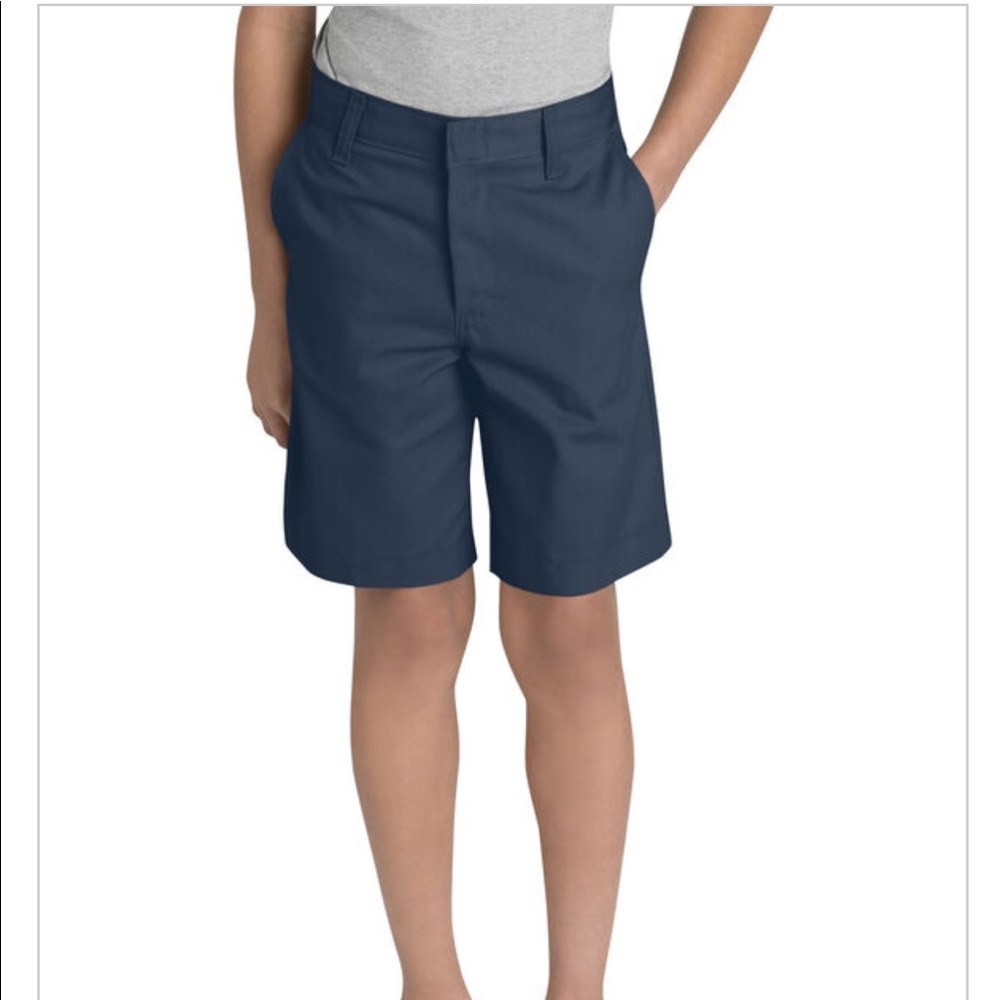 4/$25 Dickies boys flat front shorts navy size 10